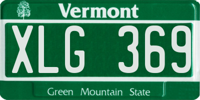 VT license plate XLG369