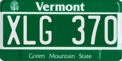 VT license plate XLG370