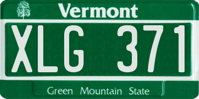 VT license plate XLG371