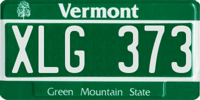 VT license plate XLG373