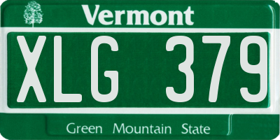 VT license plate XLG379