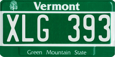 VT license plate XLG393