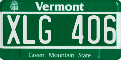 VT license plate XLG406