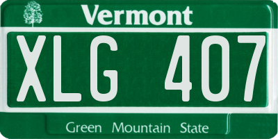 VT license plate XLG407