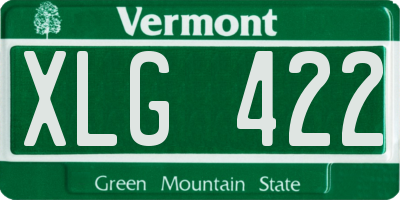 VT license plate XLG422