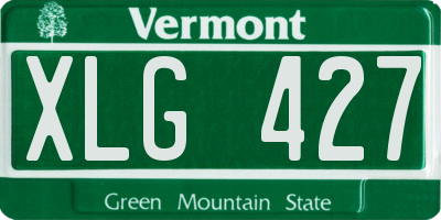 VT license plate XLG427