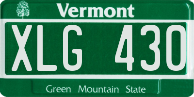 VT license plate XLG430