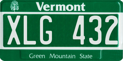 VT license plate XLG432