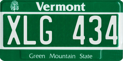 VT license plate XLG434