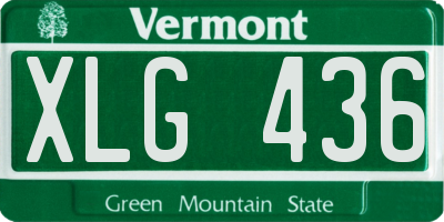 VT license plate XLG436