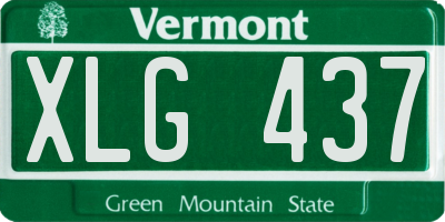 VT license plate XLG437