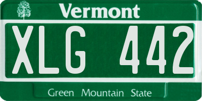 VT license plate XLG442