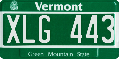 VT license plate XLG443
