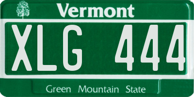 VT license plate XLG444