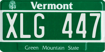 VT license plate XLG447