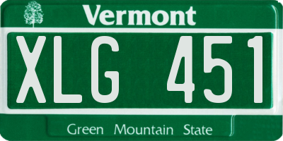 VT license plate XLG451