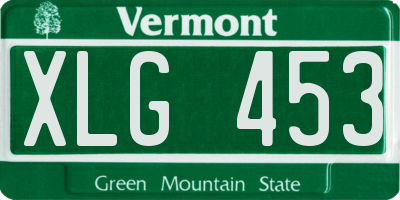 VT license plate XLG453