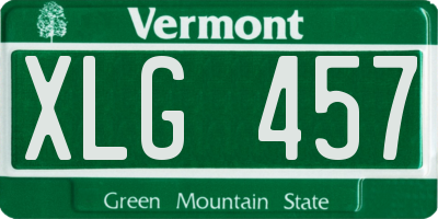 VT license plate XLG457