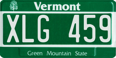 VT license plate XLG459