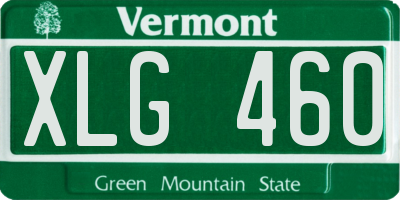 VT license plate XLG460