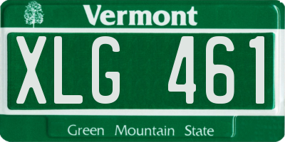 VT license plate XLG461