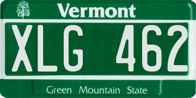 VT license plate XLG462