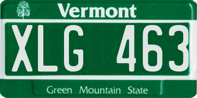 VT license plate XLG463
