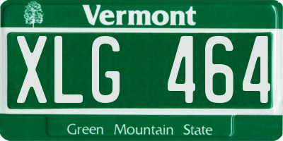 VT license plate XLG464