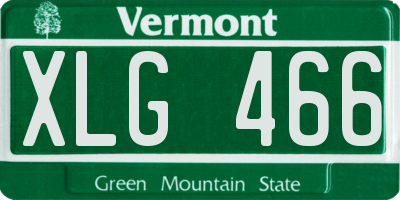 VT license plate XLG466