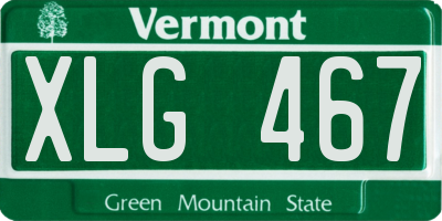 VT license plate XLG467