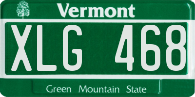 VT license plate XLG468