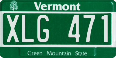 VT license plate XLG471