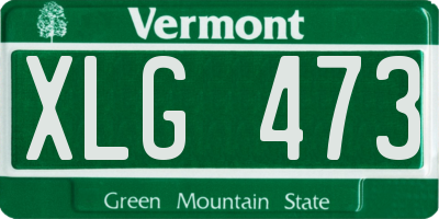 VT license plate XLG473