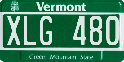VT license plate XLG480