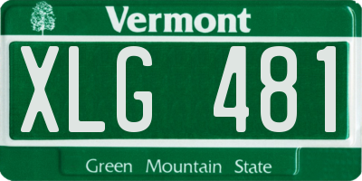 VT license plate XLG481