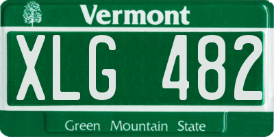 VT license plate XLG482