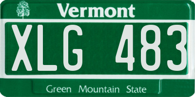 VT license plate XLG483