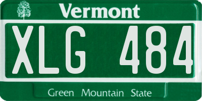 VT license plate XLG484