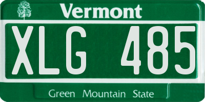 VT license plate XLG485