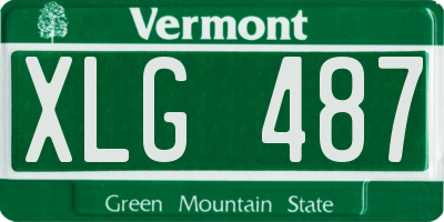 VT license plate XLG487