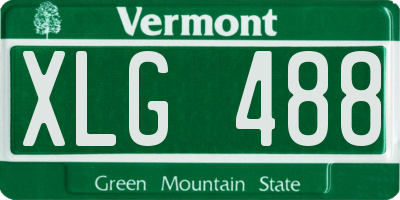 VT license plate XLG488