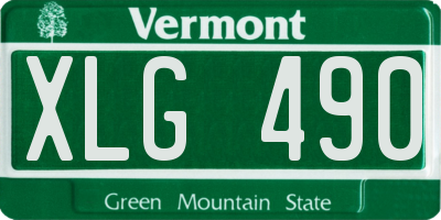 VT license plate XLG490