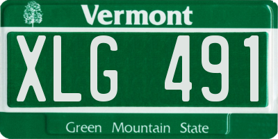 VT license plate XLG491