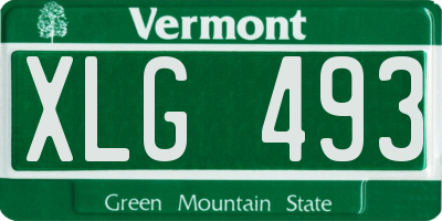 VT license plate XLG493