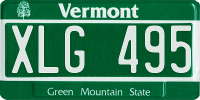 VT license plate XLG495