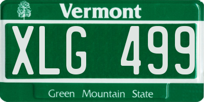 VT license plate XLG499