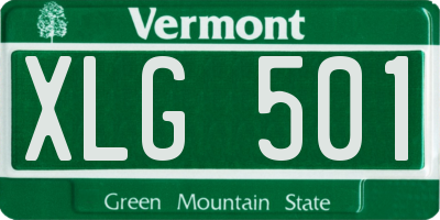 VT license plate XLG501
