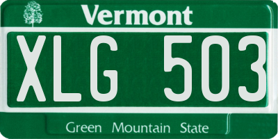 VT license plate XLG503