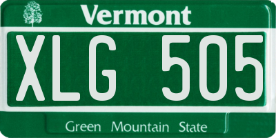 VT license plate XLG505