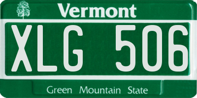 VT license plate XLG506